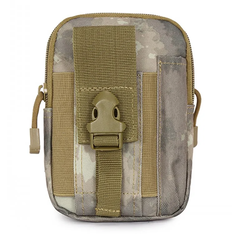 Мужская Уличная тактическая Сумка Molle, поясная сумка, чехол для телефона, военная, для кемпинга, скалолазания, бега, охоты, маленькие EDC сумки - Цвет: A-TACS