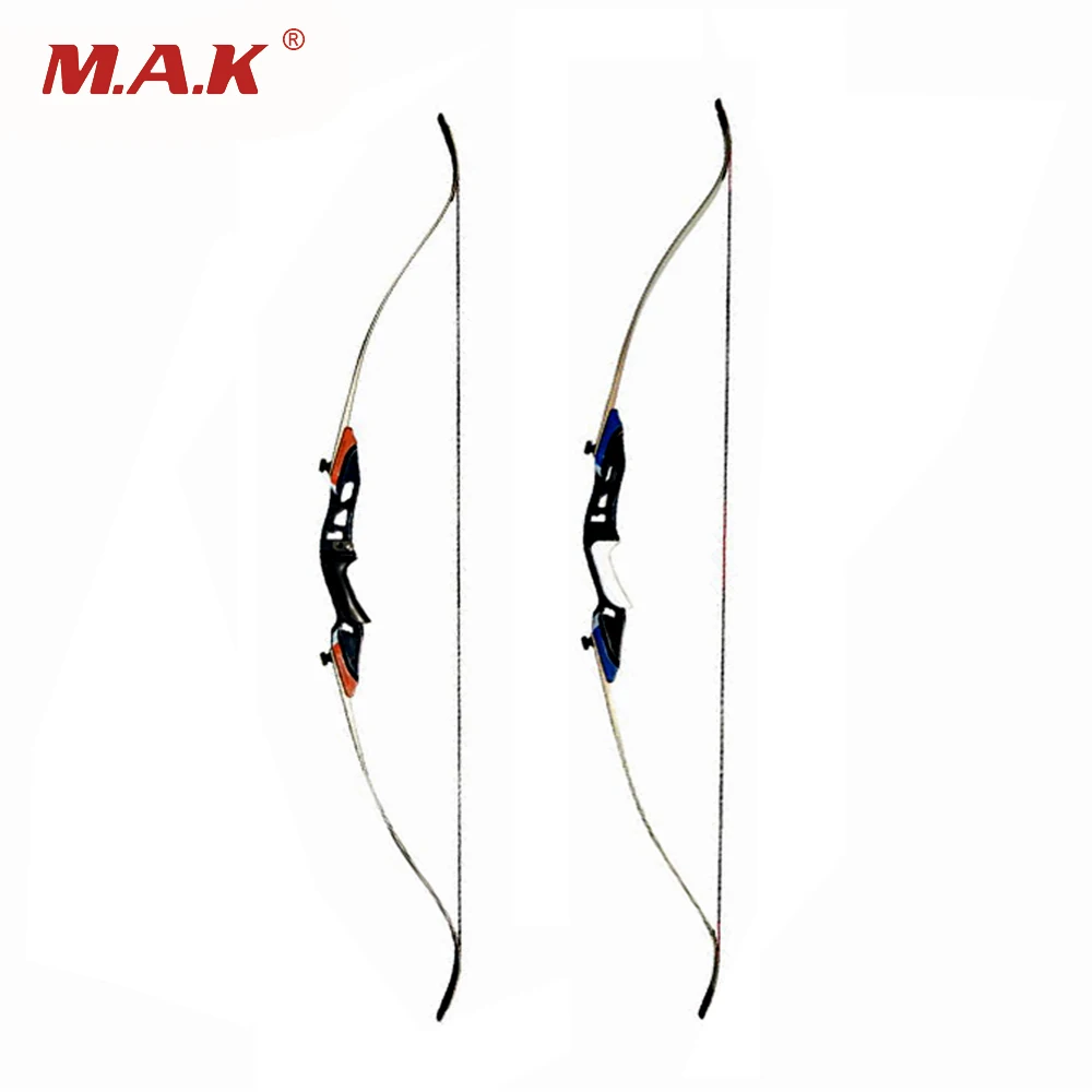

2 Color 58 Inch 25-50Lbs Recurve Bow with High Strength Alloy Riser material for Archery Shooting Hunting