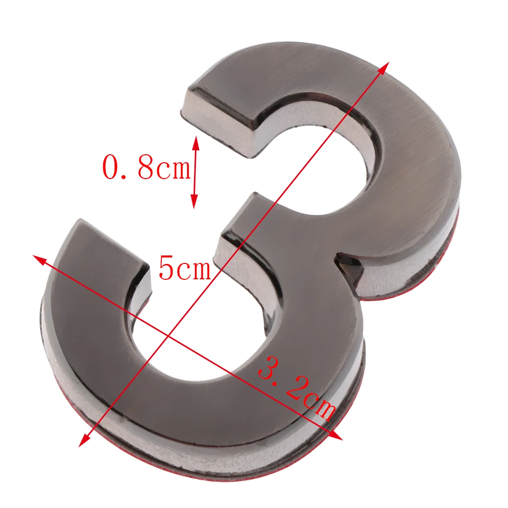 Self-adhesive House Address Digits Numbers Sign Stickers for Mailbox Apartment Hotel Door Address Number Sign