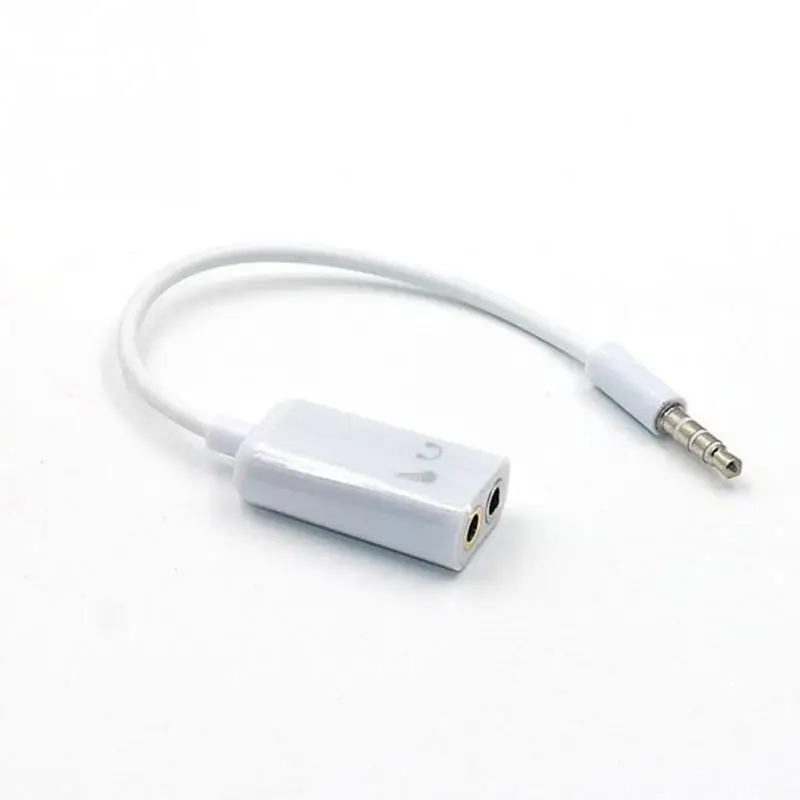 3.5mm Stereo Splitter Audio Male to Female Earphone Headset+ Microphone Adapter For IPhone for Xiaomi /Samsung /Smartphone
