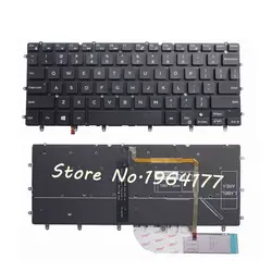 Новая клавиатура для ноутбука США для Dell XPS 13 9343 BLACK N7547 N7548 17-3000 Черный с подсветкой Английский Новый