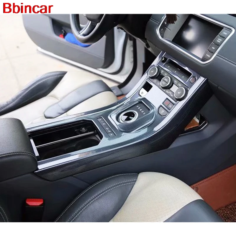

Bbincar ABS углеродное волокно деревянная краска внутренняя Передняя средняя Шестерня сдвижная Боковая Рама в полоску 2 шт. для Range Rover Evoque 2015 до 2018