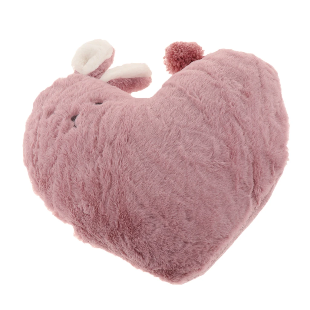 Cute Baby Crib Plush Pillow Home Decor Cushion Doll Toy Home Bed Room Interior Decoration Bath Pillow Heart Shaped and Stripe 