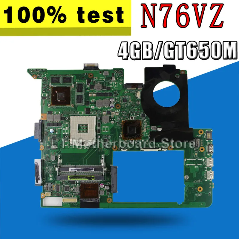 

with 4GB Video card GT650M N76VZ Motherboard For ASUS N76VZ N76V N76VM N76VJ N76VB Laptop Mainboard N76VZ Motherboard test OK