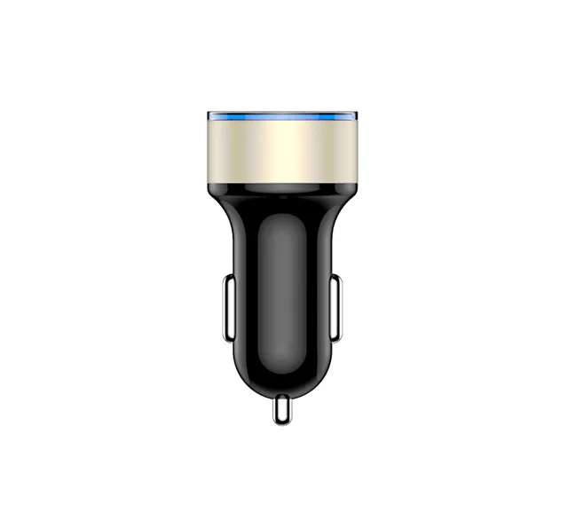 VIKEFON 3.1A мини USB Автомобильное зарядное устройство для мобильного телефона планшета gps быстрое зарядное устройство автомобильное зарядное устройство двойной USB автомобильный адаптер зарядного устройства для телефона в автомобиле - Тип штекера: Black with Silver
