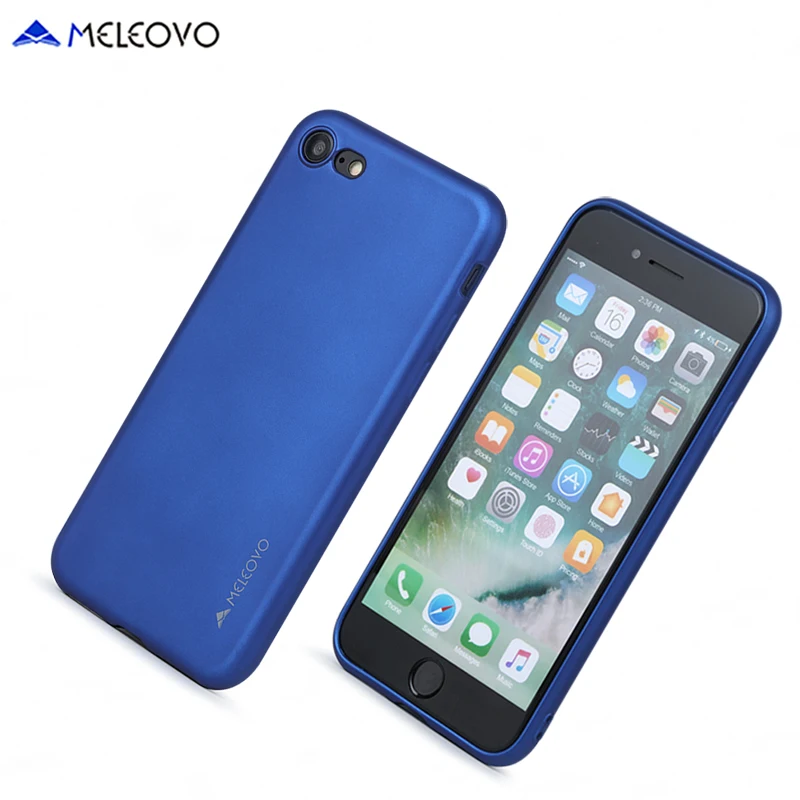 Meleovoยี่ห้อCaseสำหรับA Pple ip hone 7โล่F Rostedพลาสติกอ่อนTPUปกหลังiPhone 8กรณีพลัส4.7 5.5นิ้วโลหะ