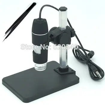 

Free shipping 1000x USB Digital Microscope + holder(new), 8-LED Endoscope with Measurement Software usb microscope + tweezers