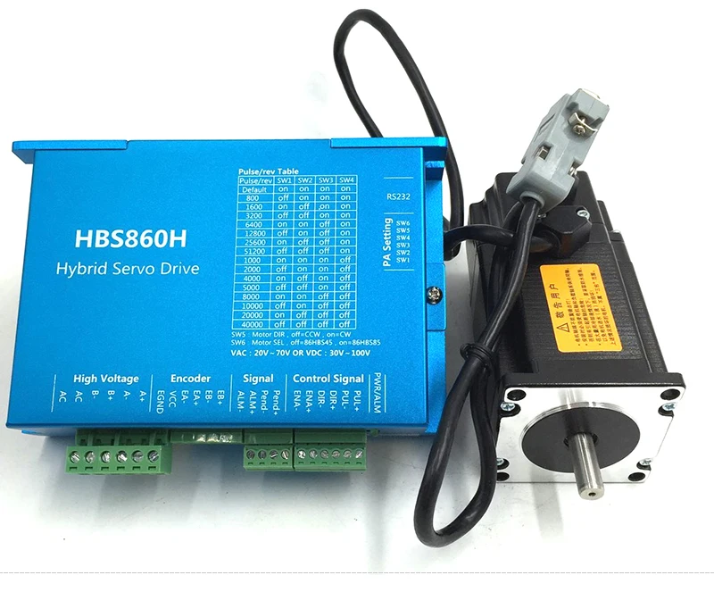 HBS860H+57HBS22 Closed loop stepper motor and drive