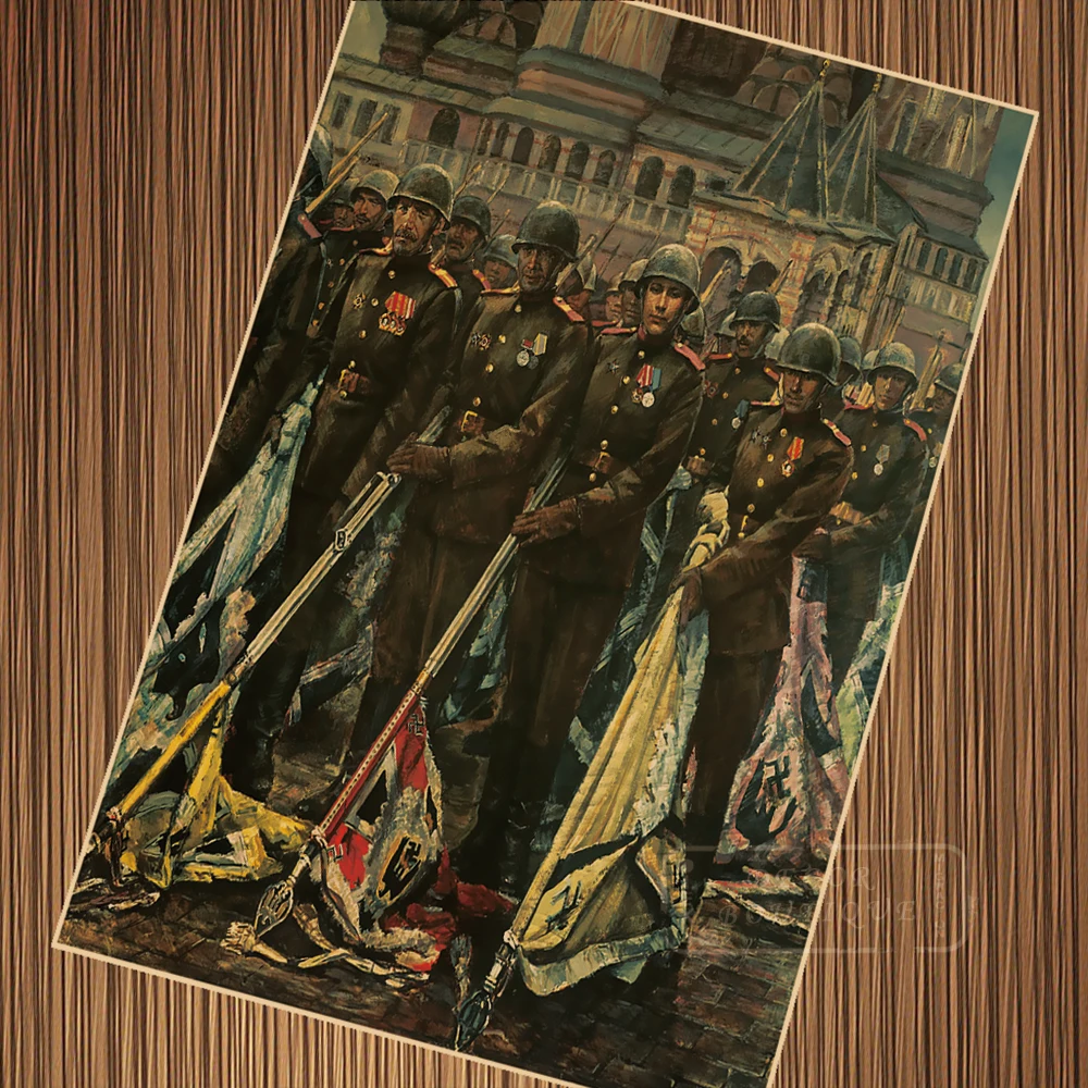 

WW2 Russia Soviet CCCP USSR Patriotic War Accept Surrender Retro Vintage Kraft Poster Canvas Wall Sticker Home Decor Gift