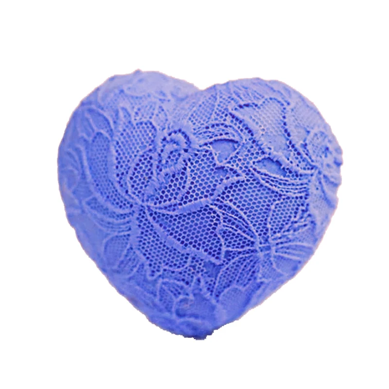 

HC0025 Lace Heart Shaped Soap Mold Mold Silicones Chocolate Mould Silicone Fondant Mold Candy Clay Resin Moulds PRZY