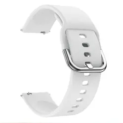 Vibrant Multicolor Silicone Watchband - 20mm Flexible Strap for 20mm width strap (White)