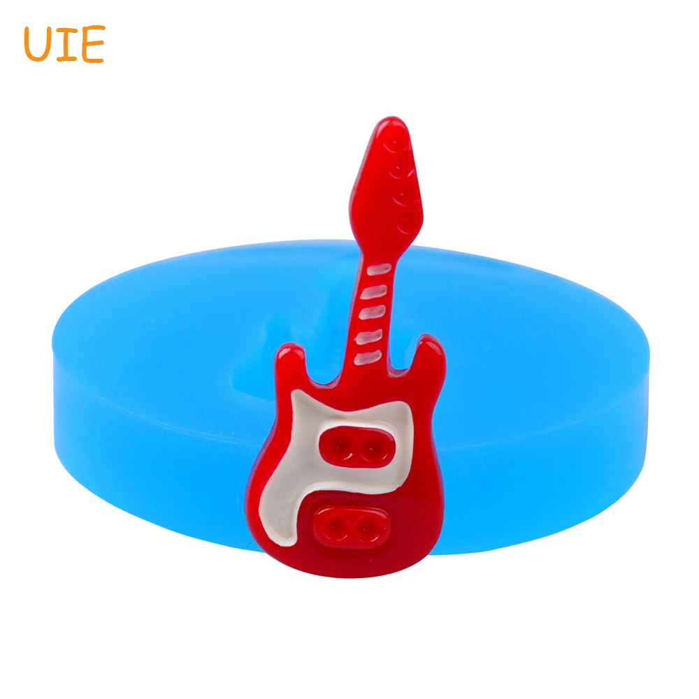 FYL568U 36.8mm Electric Guitar Silicone Mold Cake Decorating, Fondant