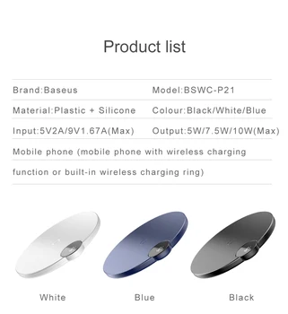 

2pcs LED Qi Wireless Charger For iPhone Xs Max X 8 10W Fast Wirless Wireless Charging Pad For Samsung S10 S9 Xiaomi MI 9 MIX 3