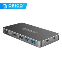 ORICO usb-хаб type C-HDMI 3,0 концентратор DisplayPort VGA адаптер для MacBook samsung S8 S9 huawei P20 Pro type C втулка для быстрой зарядки