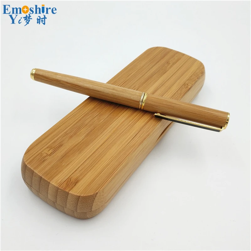 1pecs креативные бамбук авторучка с пенал для карандашей комплект лучший бренд авторучка канцелярские принадлежности для студентов P062
