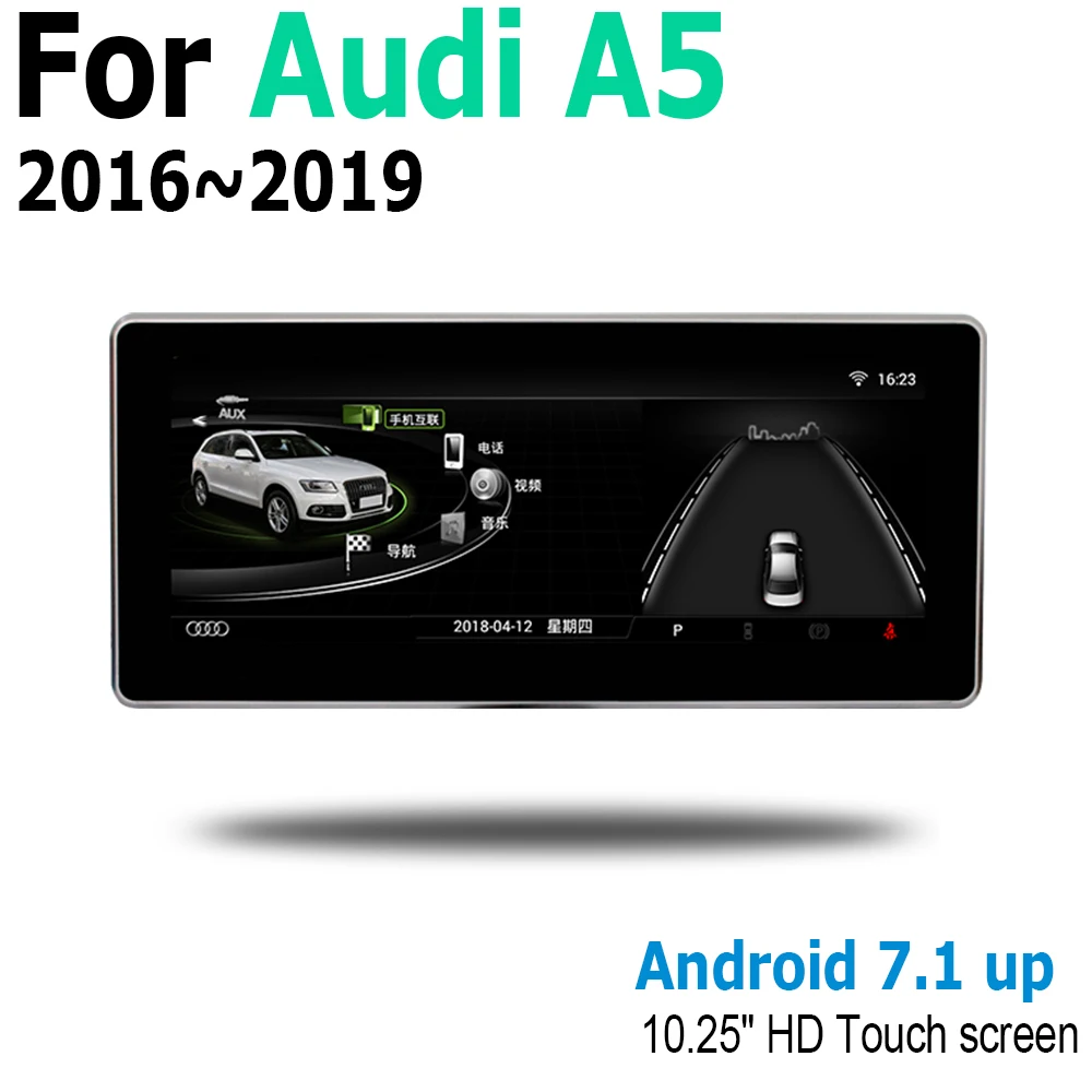 Perfect Car Android screen For Audi A5 8T 8F 2016~2019 MMI touch display GPS Navigation radio stereo Audio head unit multimedia player 3