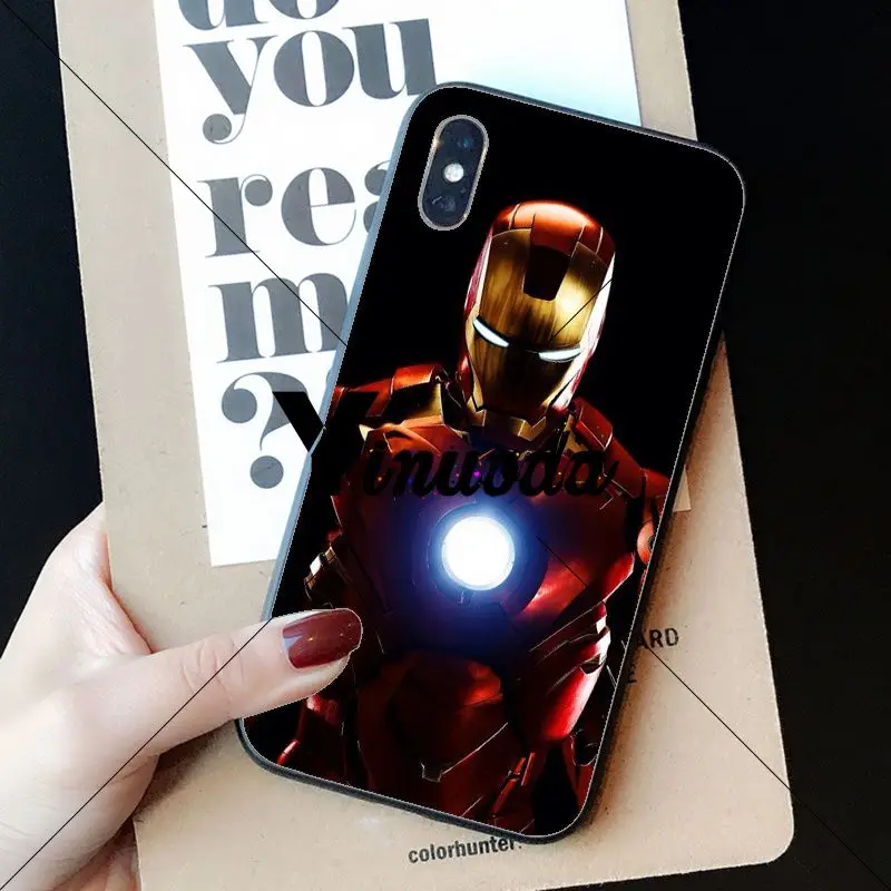 Yinuoda Deadpool Iron Man Marvel Avengers Phone Case cover Shell for Apple iPhone 8 7 6 6S Plus X XS MAX 5 5S SE XR Cellphones