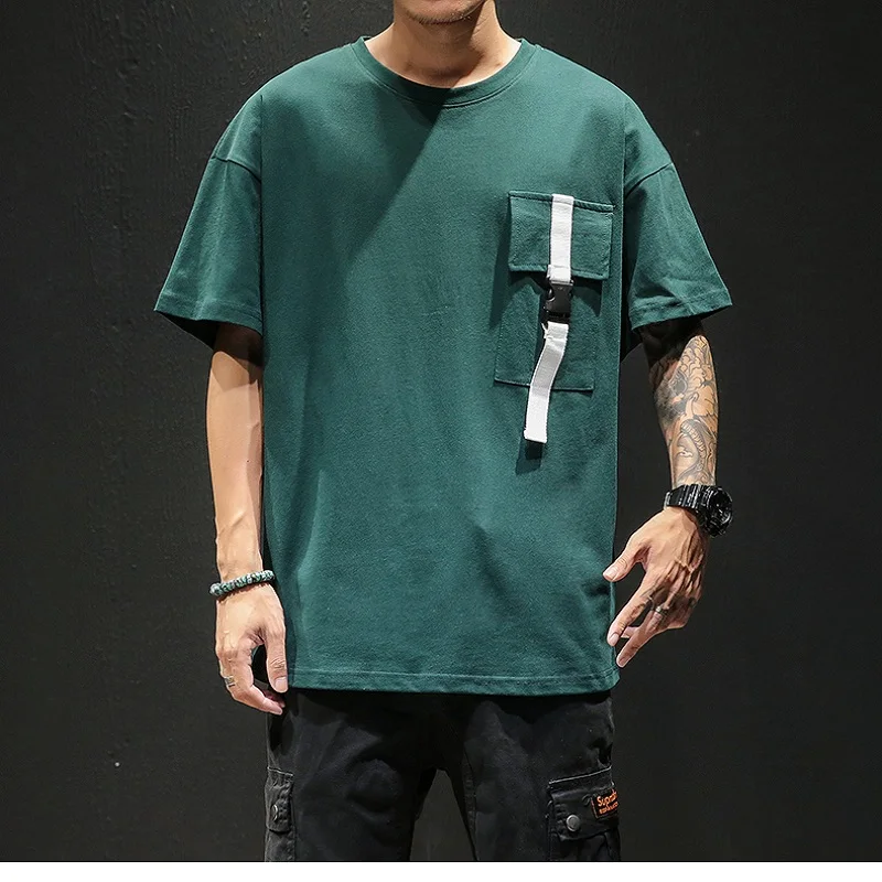 

Fashion T-shirt men's cotton short-sleeved casual men's T-shirt stitching large size shirt