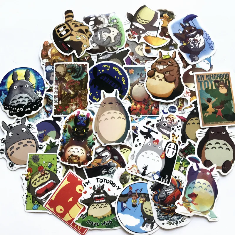 50 Pcs lot Japanese Anime Movie My Neighbor Totoro Stickers For Car Laptop Phone Bicycle Suitcase Decal Toy Sticker 3