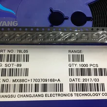 10 шт./лот в катушка 78L05 5V СОТ-89 SMD с тремя клеммами регулятор напряжения стабилизатор напряжения хорошего качества и по ограничению на использование опасных материалов в производстве