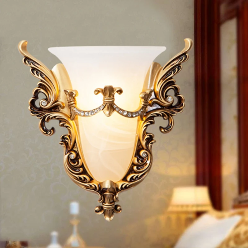 Details about   Rustic Retro Crystal Wall Lamp Sconce Light Bedroom Bedside Hallway Lighting USA 