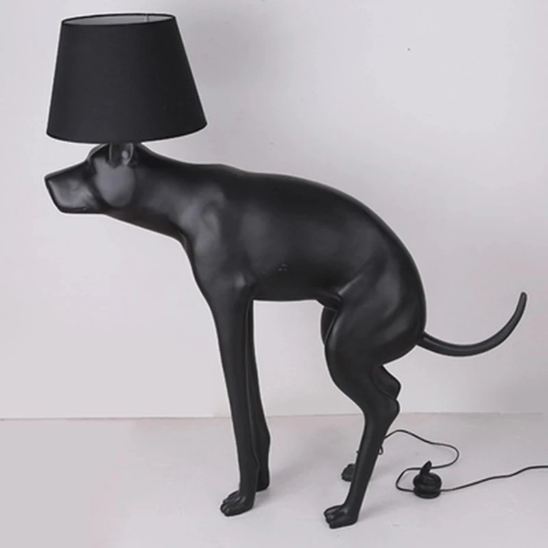 Современный минималистичный черный Abajur светодиодный настольный светильник для собак, светильник для спальни, Ac90-260v, настольная лампа из смолы