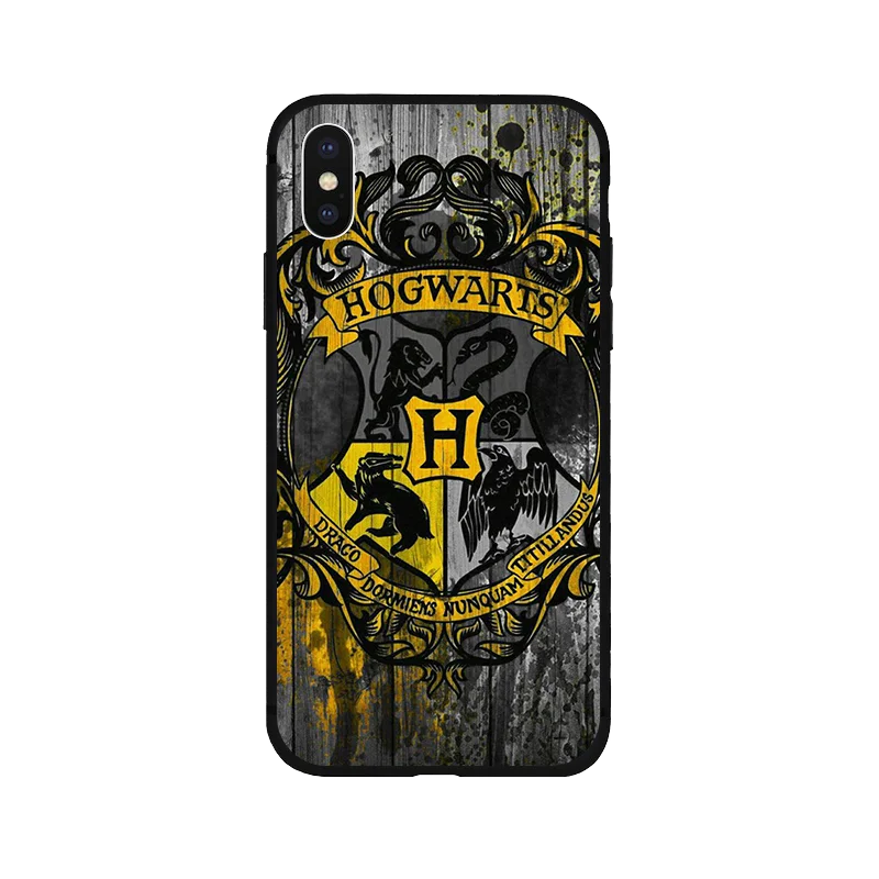 Хогвартс Гриффиндор Слизерин черный мягкий ТПУ чехол для телефона iPhone11 8 7 6 6S 6Plus