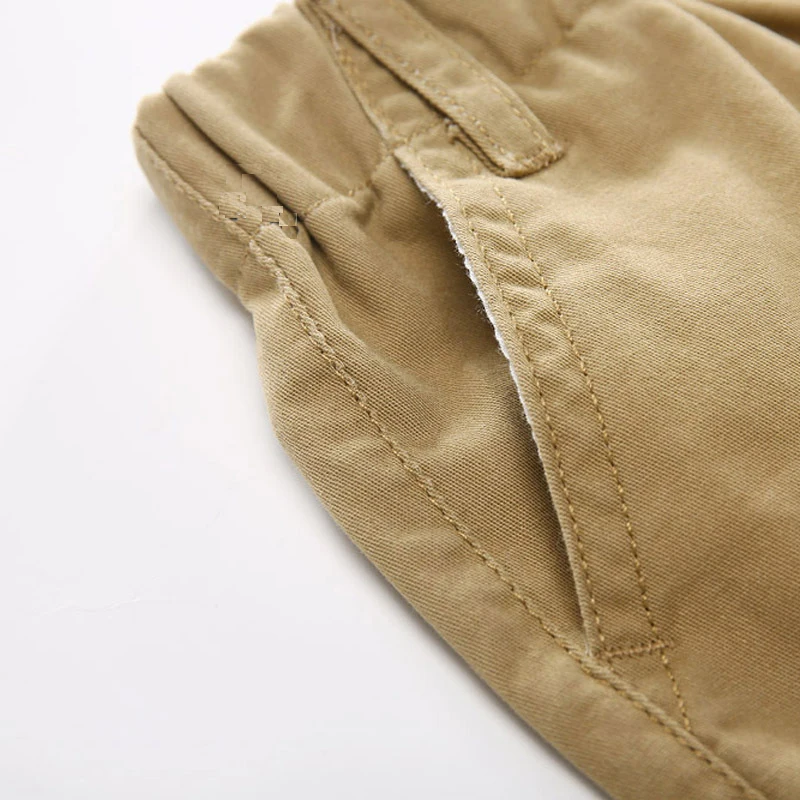 Детские штаны детские летние брюки для маленьких мальчиков и девочек, свободные шорты размеры от 90 до 140 см, однотонные темно-синие эластичные тканые брюки с поясом «хаки»