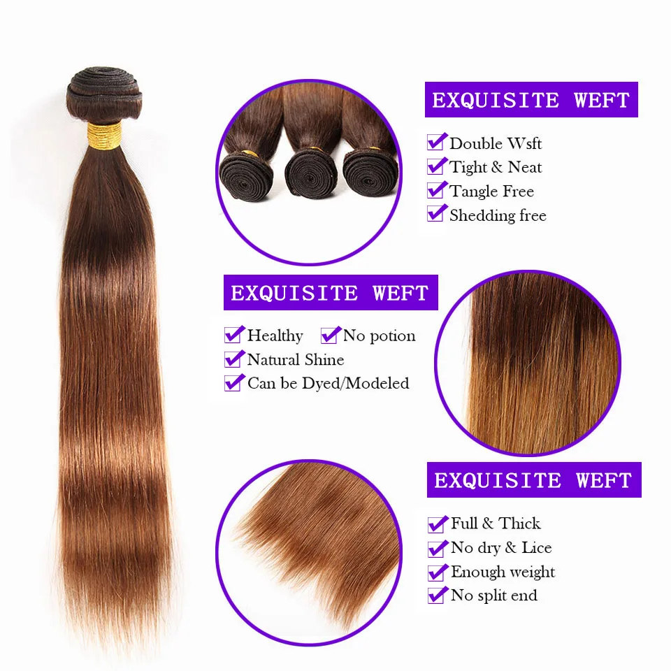 FashionPlus бразильские прямые волосы remy bundle T4/30 Омбре натуральные волосы bundle s расширения 12 ''-26'' бразильские волосы Weave bundle s