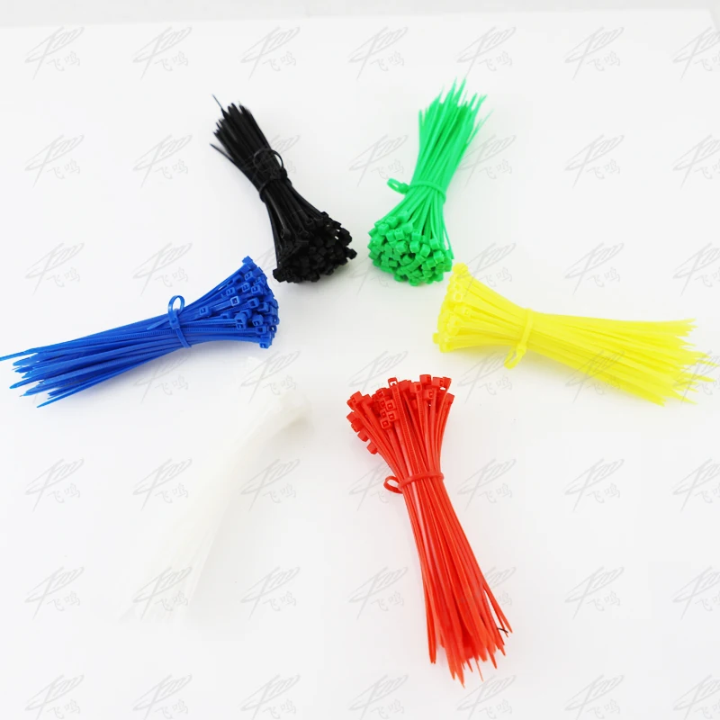 

3*100mm Self-Locking Nylon Cable Ties 100Pcs/Pack Colorful Cable Zip Tie Loop Ties For Wires Tidy And Sort Colours Eight Colors