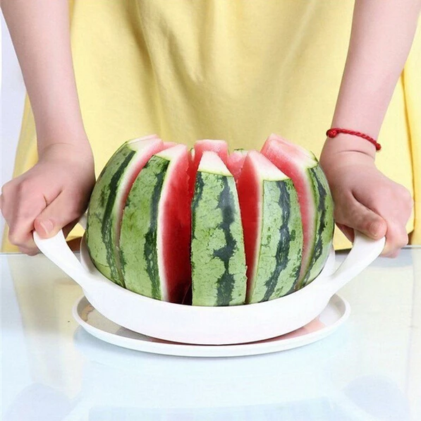 Safe Grip Fruit Cutter Safe Durable Watermelon Slicer Stainless Steel  Watermelon Slicer Comfortable Handle for Home - AliExpress