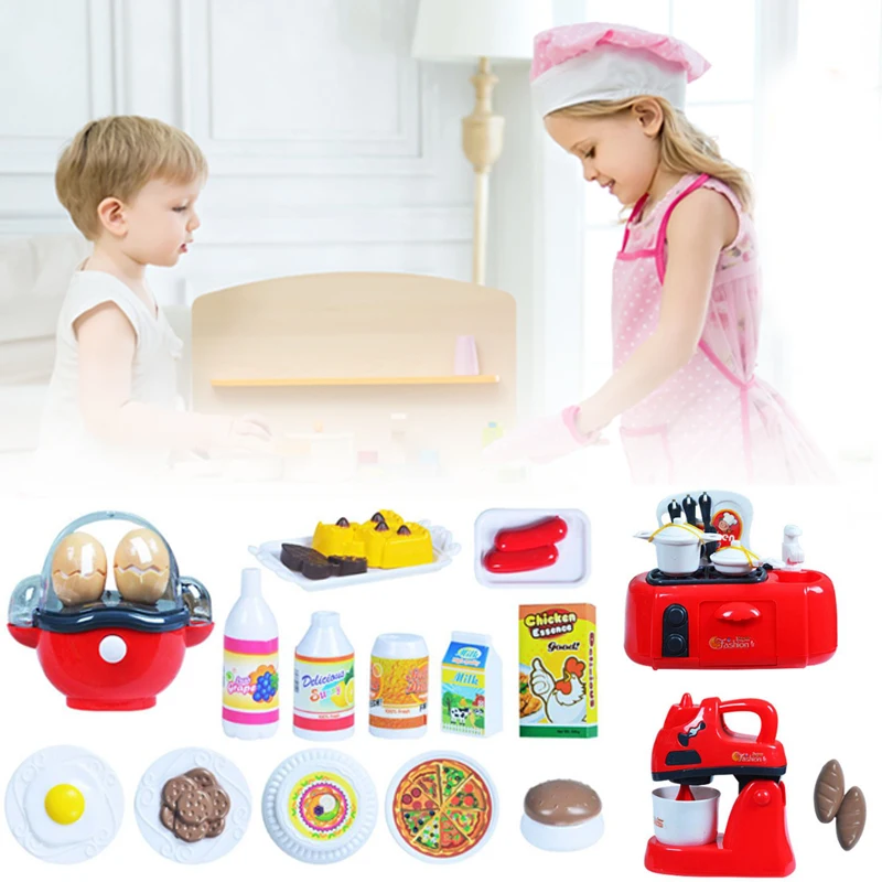 

Kids Kitchen Toy Set Hose Play Roleplay Pretend Coffee Machine Vacuum Cleaner Kitchen Educational Toy Play House Toys