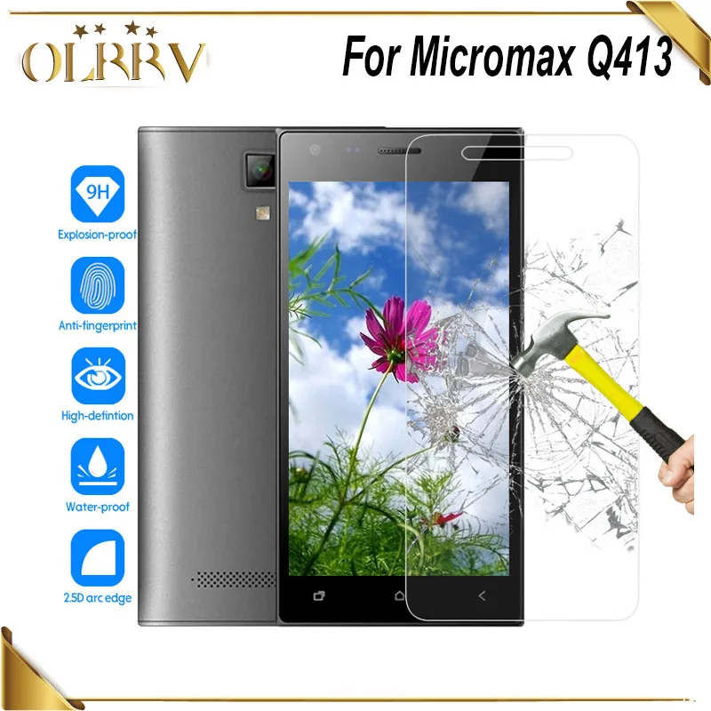 OLRRV Для Micromax Q413 закаленное стекло Переднее Защитная пленка для сменная