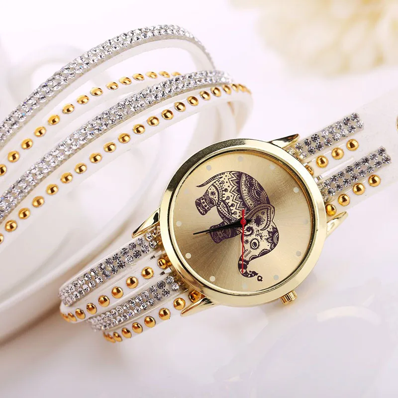 

2017 New Arrival, Braided winding Rivet Bracelet Watches relogio feminino Leathe Women's Analog Quartz Wrist Watch Mujer Montre