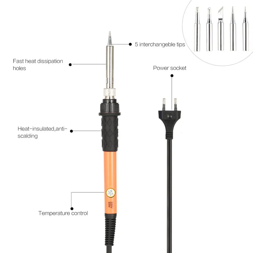 Лидер продаж Регулируемая температура Электрический паяльник Комплект сварка ремонт инструменты паяльная станция тепла паяльник Tool Kit