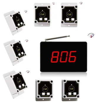 

Free shipping! Construction site floor wireless calling system, waterproof buttons, voice report screen receiver, call buzzer