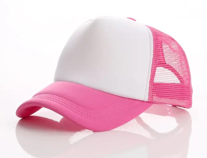 Roseo and white Новинка, 1 шт., OEM ODM, Пользовательский логотип, реклама, дышащая сетка, Snapbacks, Кепка для водителя грузовика, для взрослых, повседневная, регулируемая бейсболка, Gorros - Цвет: Roseo and white