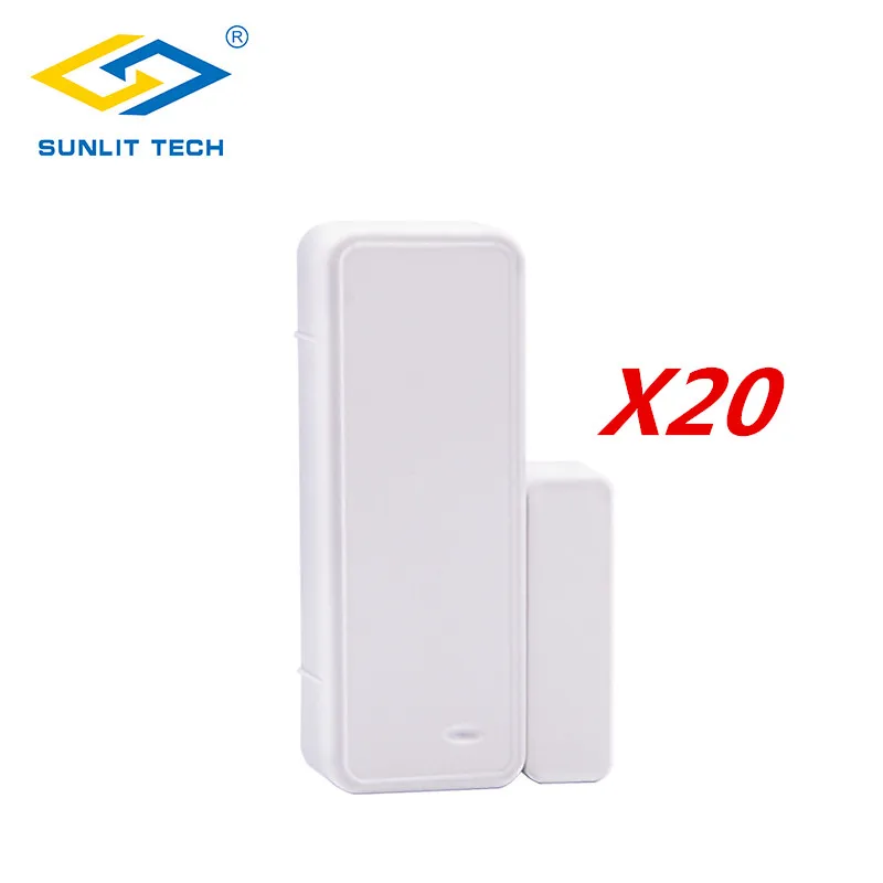 Beste 20 stks Wireless Home Window Deur Magnetische Sensor Detector 433 mhz Wifi Deur Sensor Opening Herinnering Inbreker Alarmsysteem