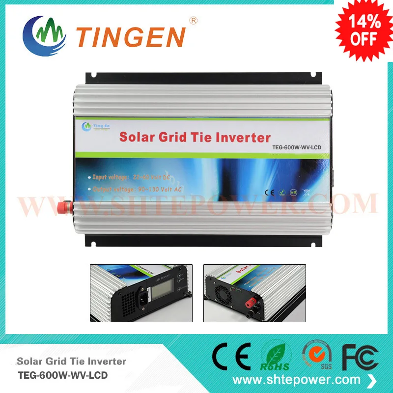 

solar panel grid on tie inverter with lcd display 600w dc input 22-60v to ac output 90-130v 190-260v choice