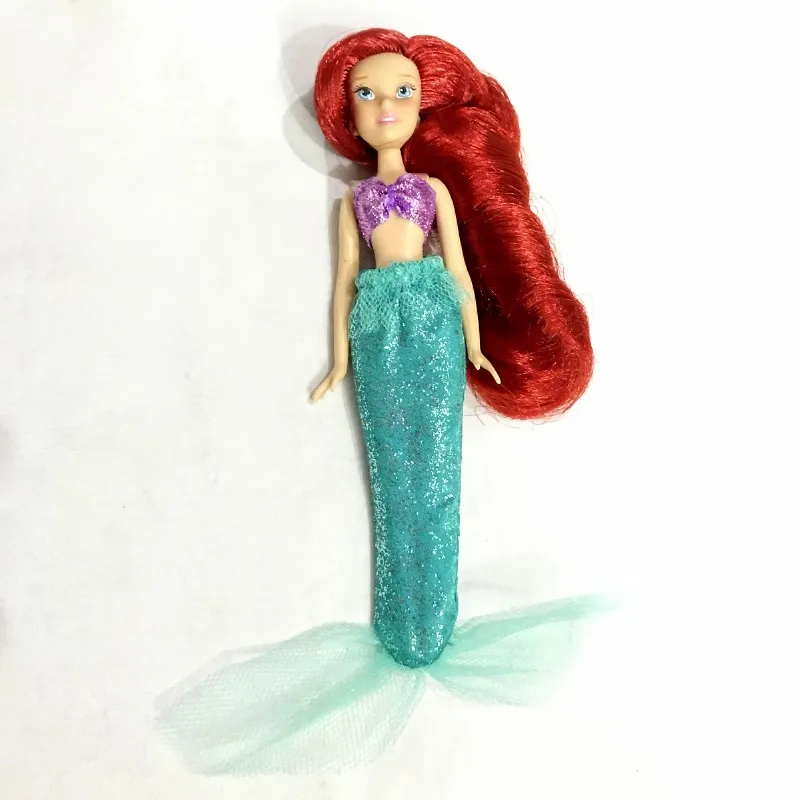 

1PCS cartoon software clothes belle princess Snow White long hair princess aisha Anna pocket dolls DIY toys