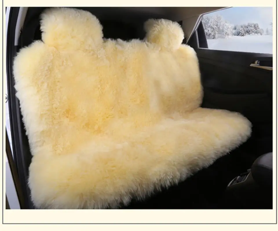 100% Australian Pure Natural Fur Seat Cover 5 Seats Whole Vehicle Seat Cover Sheepskin Winter Car Cushion