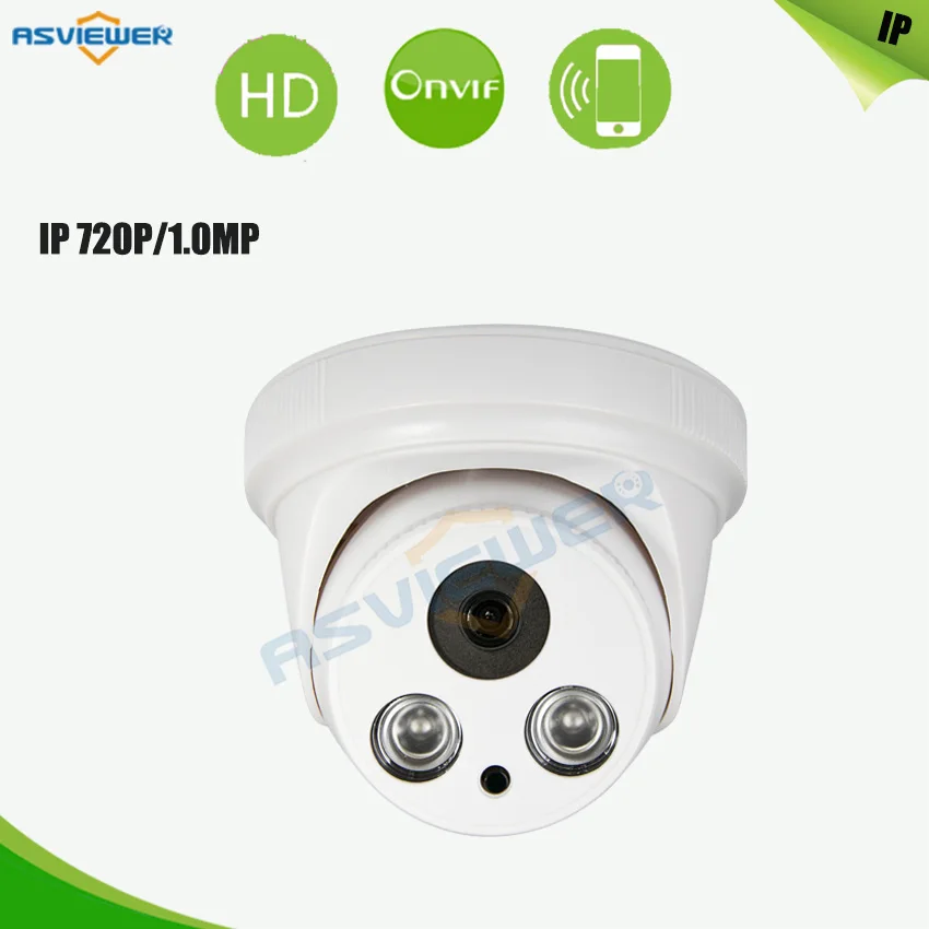

720 IP Camera 1.0MP 1280*720 Network CCTV Security Dome Camera Support Phone Android IOS P2P View ONVIF2.4 AS-IP2208E