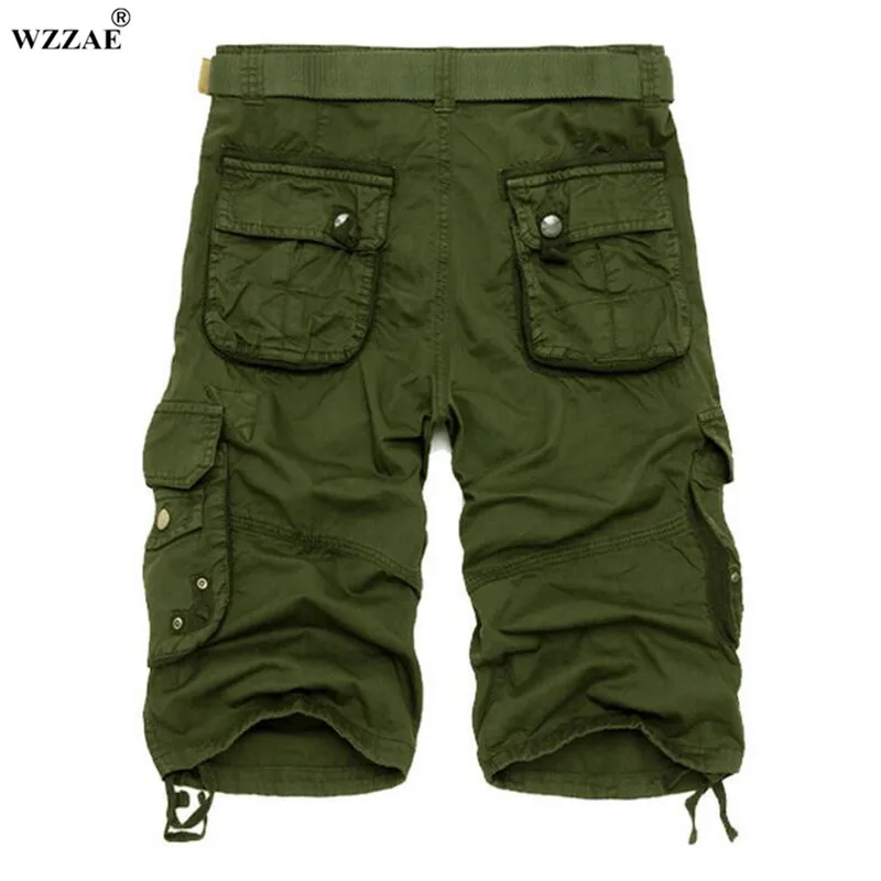 WZZAE 2018 Для мужчин военные шорты Лето Для мужчин камуфляж армии грузовые шорты тренировки шорты Homme Повседневное бермуды брюки плюс Размеры