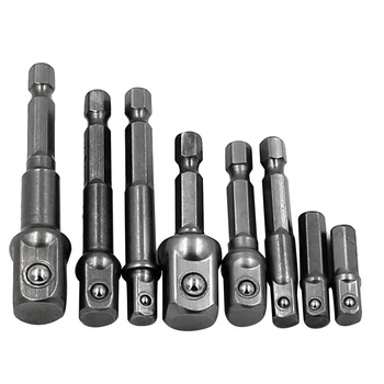 

8PCS 1/4 1/2 3/8 Hex Bits Adapter Drill Screwdriver Power Extension Bar Driver Socket Drill Bit Hot Sale