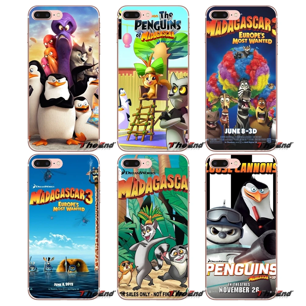 Madagascar Penguins Cute Soft Phone Case For Xiaomi Redmi 4 3 3S Pro Mi3 Mi4 Mi4i Mi4C Mi5 Mi5S Mi Max Note 2 Cover Coque | Мобильные