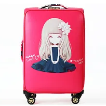 Beautiful girl pattern Large Capacity Suitcases Bags, woman high quality Multicolor Travelling Luggage Bag, Waterproof Spinner