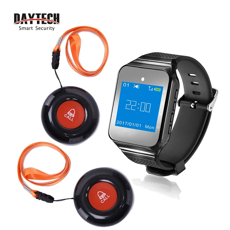 

DAYTECH Wireless Restaurant Coaster Pager Waiter Paging Queuing Calling System Service Call Button Watch Receiver Transmitter