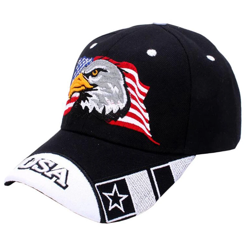 2019 Черная Кепка Флаг США Орел вышивка бейсболка Snapback Кепка s Casquette шапки повседневные кепки Gorras папа головные уборы для мужчин и женщин