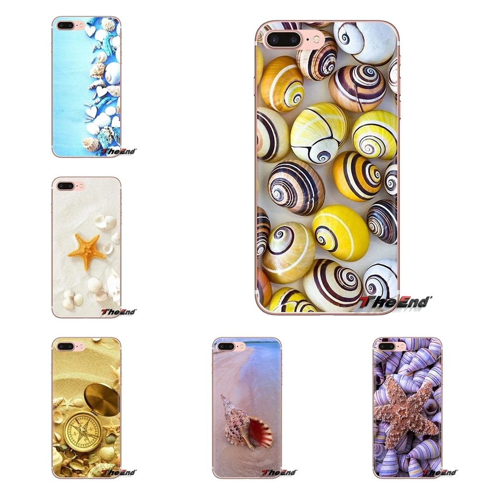 For Huawei Nova 2 3 2i 3i Y6 Y7 Y9 Prime Pro GR3 GR5 2017 2018 2019 Y5II Y6II Blue Wood Seashells Sea Star Silicone Cases Covers |