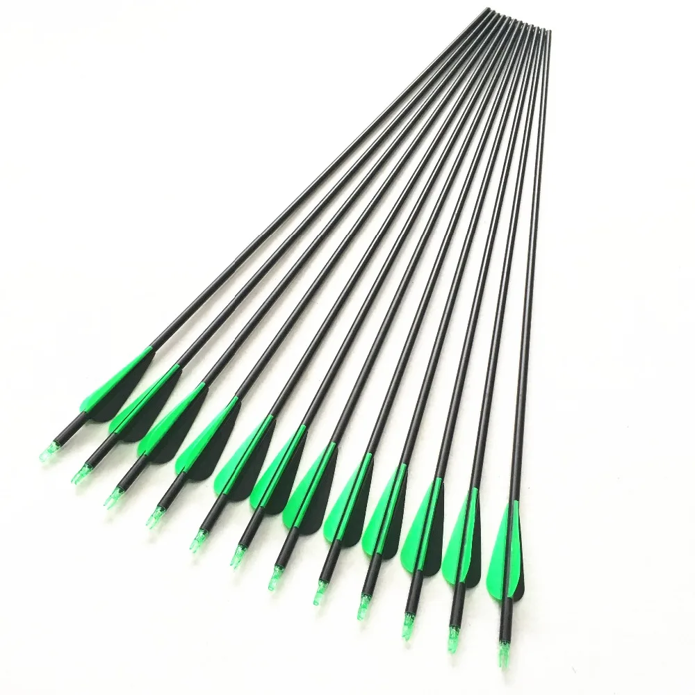 Seta para Composto 600 com Substituível Pces Misturado Carbono Seta 26 - 27 29 30 Polegadas Diâmetro 7.8mm Coluna Arco Recurvo 12 3 12 pces misturado carbono seta 26 27